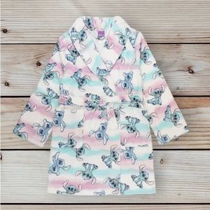 Disney Girl's Lilo & Stitch "Wave Stitch" Luxe Plush Fleece Robe Size‎ 4